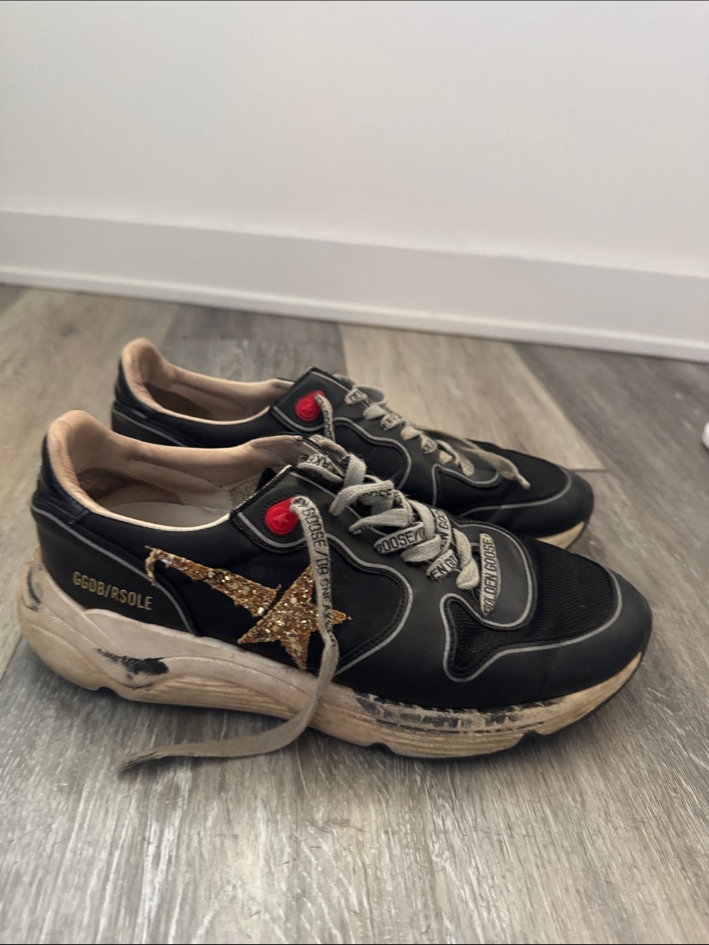 Golden Goose Black & Gold Women’s Runner Sneakers